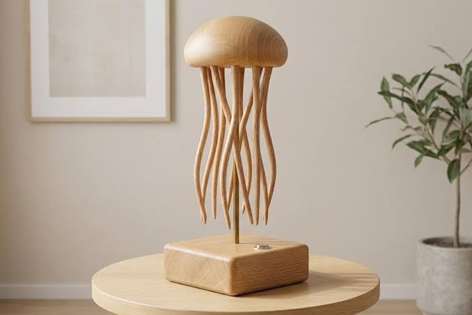 Handmade wooden jellyfish